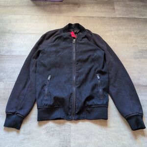 Zara Man Bomber Jacket S Black Full Zip